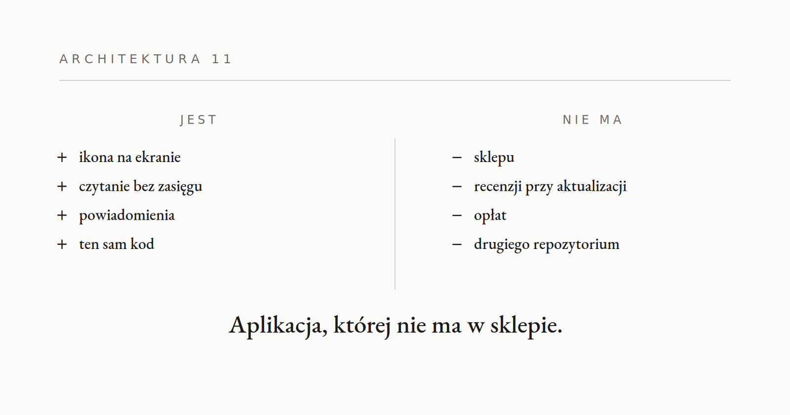 11 · Aplikacja zamiast aplikacji