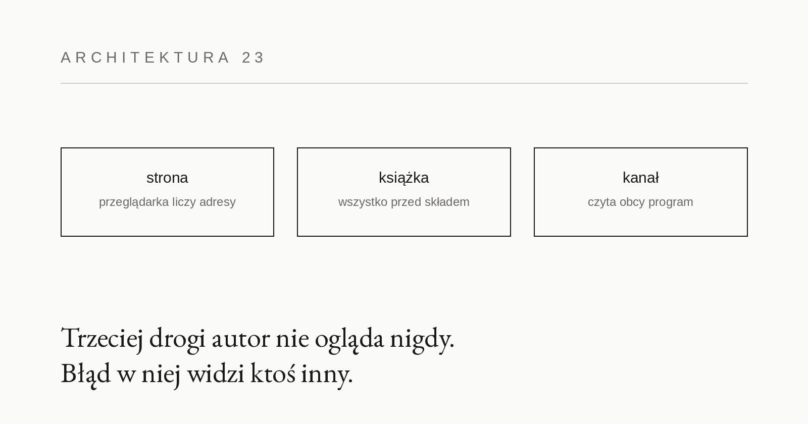 23 · Kanał jako wyjście treści