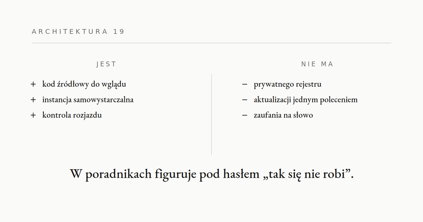 19 · Vendoring zamiast pakietu