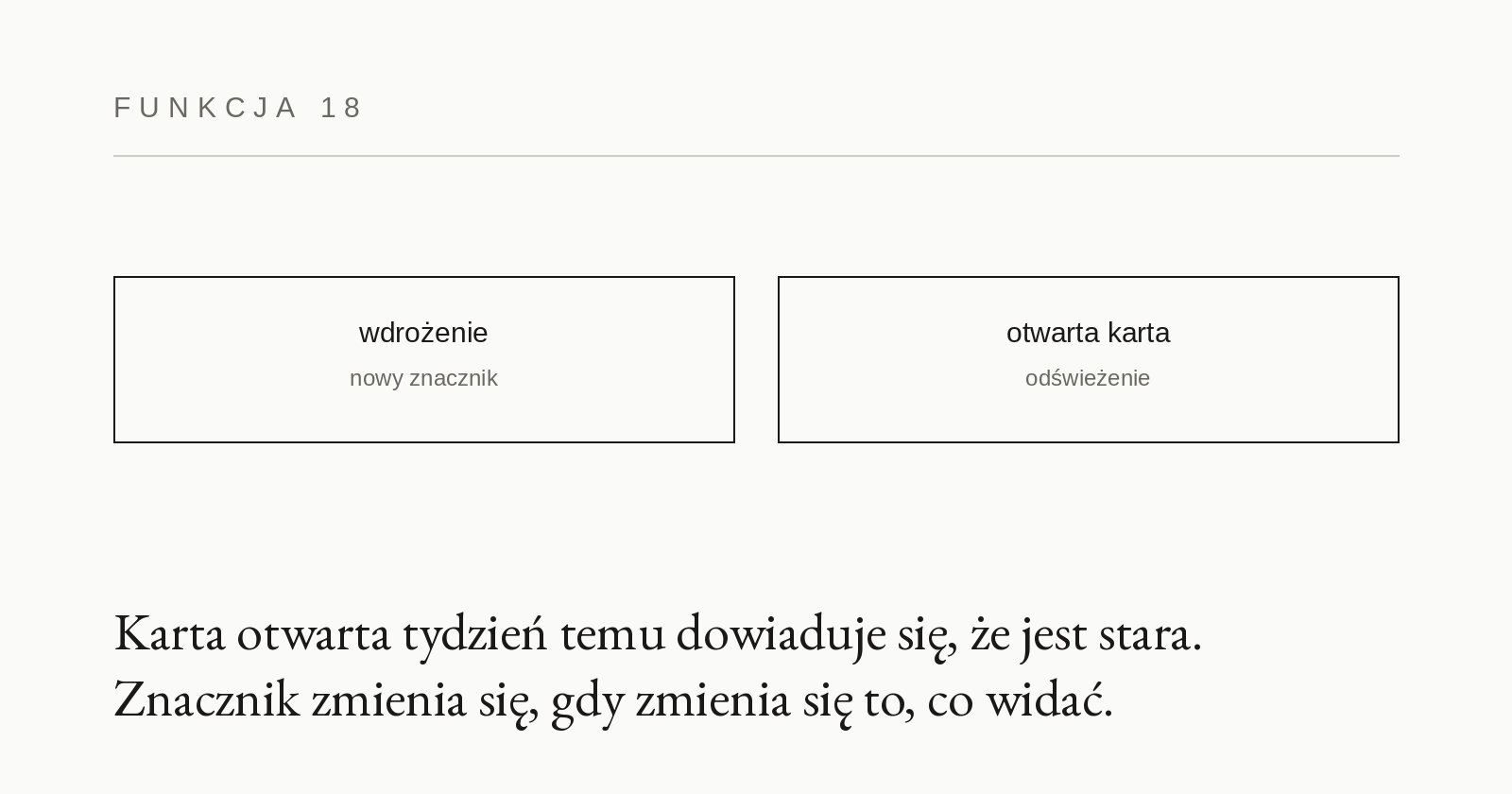 Karta funkcjonalności 18: Znacznik wydania
