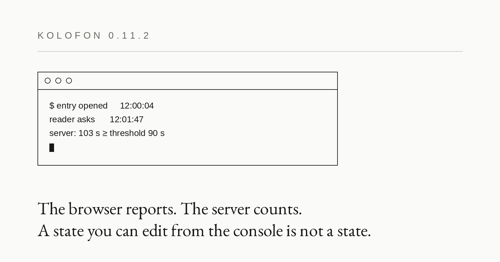 0.11.2 — the server keeps time