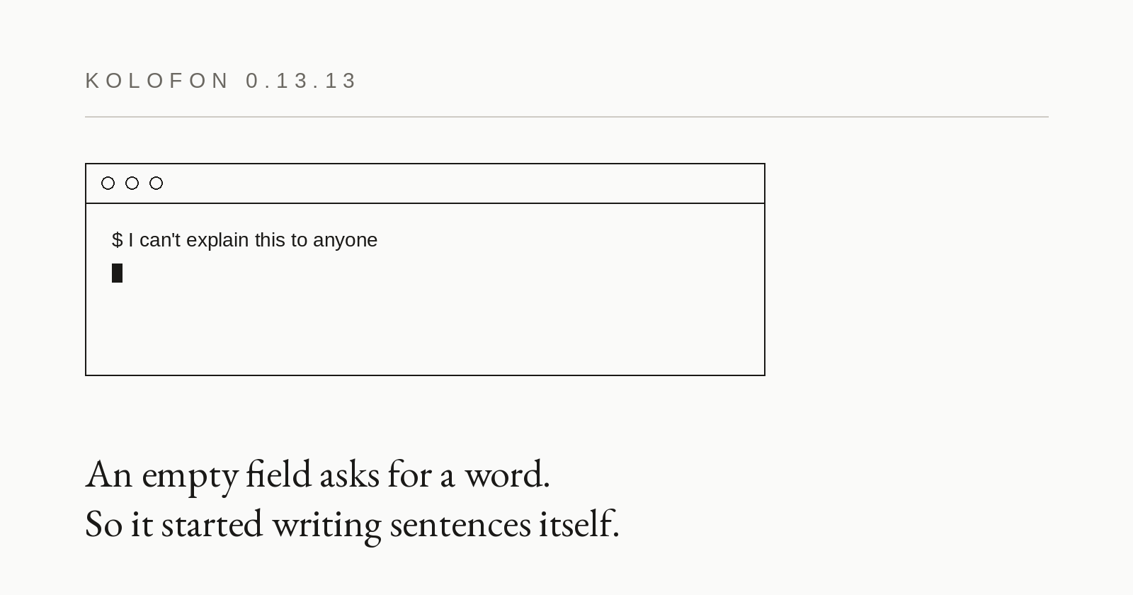 0.13.13 — the search hint types itself