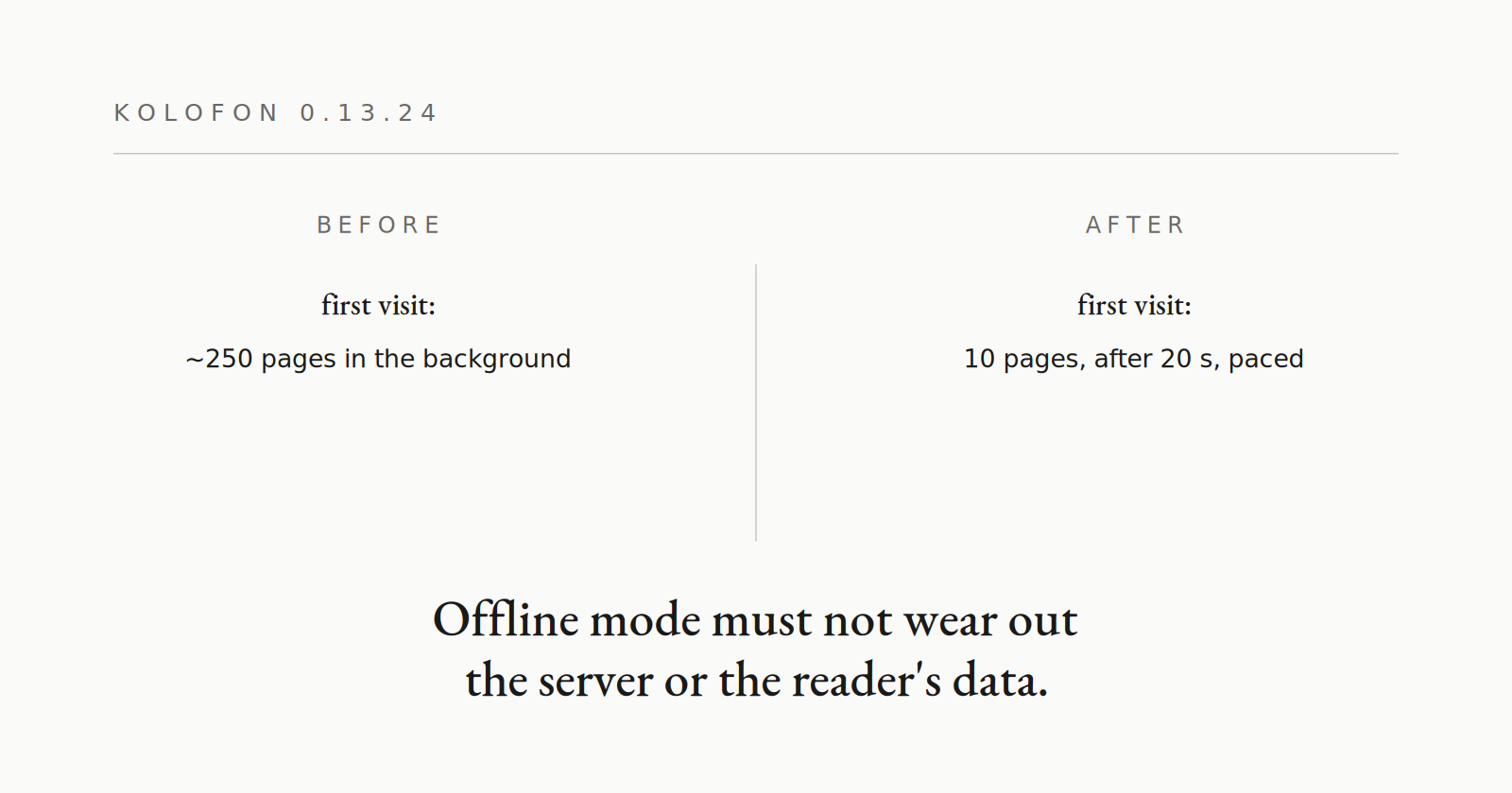 0.13.24 — offline without a wave